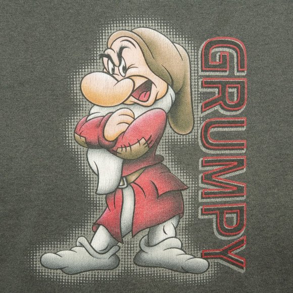 Vintage 1990s Disney Grumpy Crewneck Sweater in Light Gray Size Medium - Picture 4 of 7